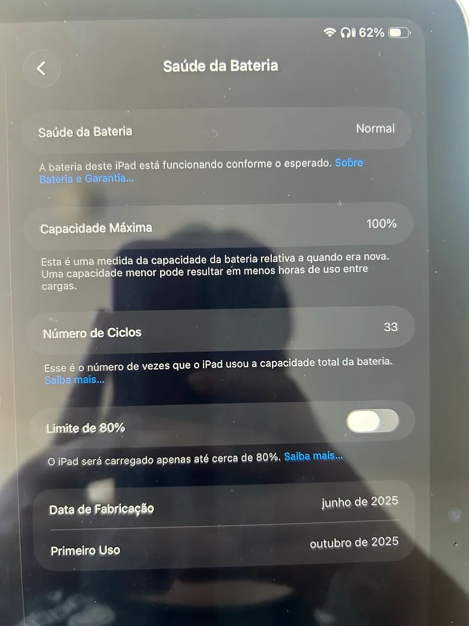 iPad 11ª Geração 128GB Prateado - Bateria 100% / Estado de Novo! (Com Caixa e Cabo) - Foto 4