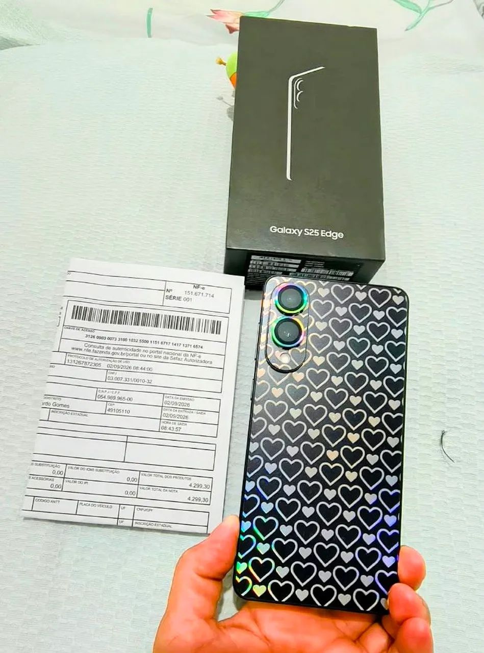 S25 Edge 512/12 com nota e garantia 1 ano 