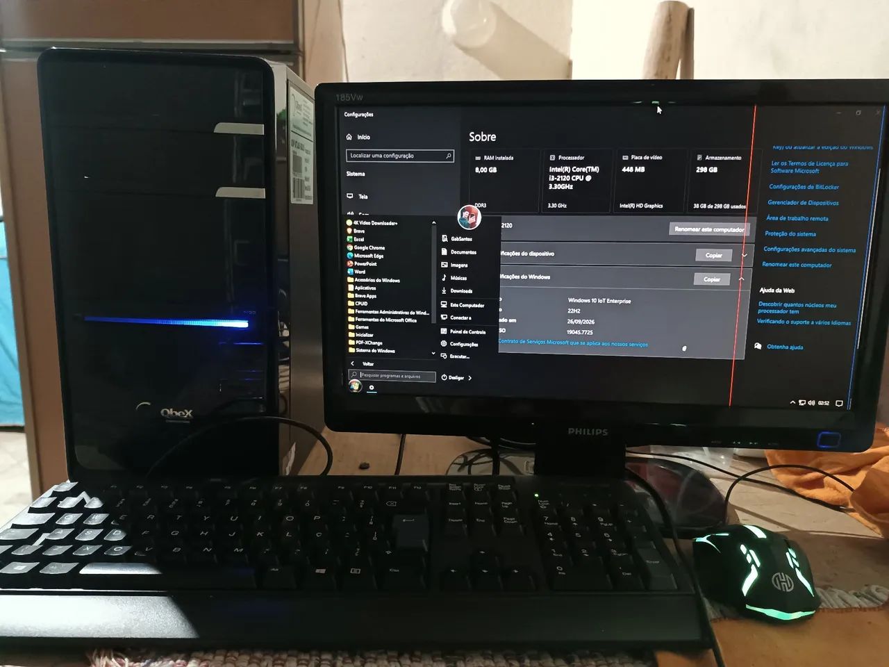 Computador i3 + 8GB Ram + 320GB HD Completo