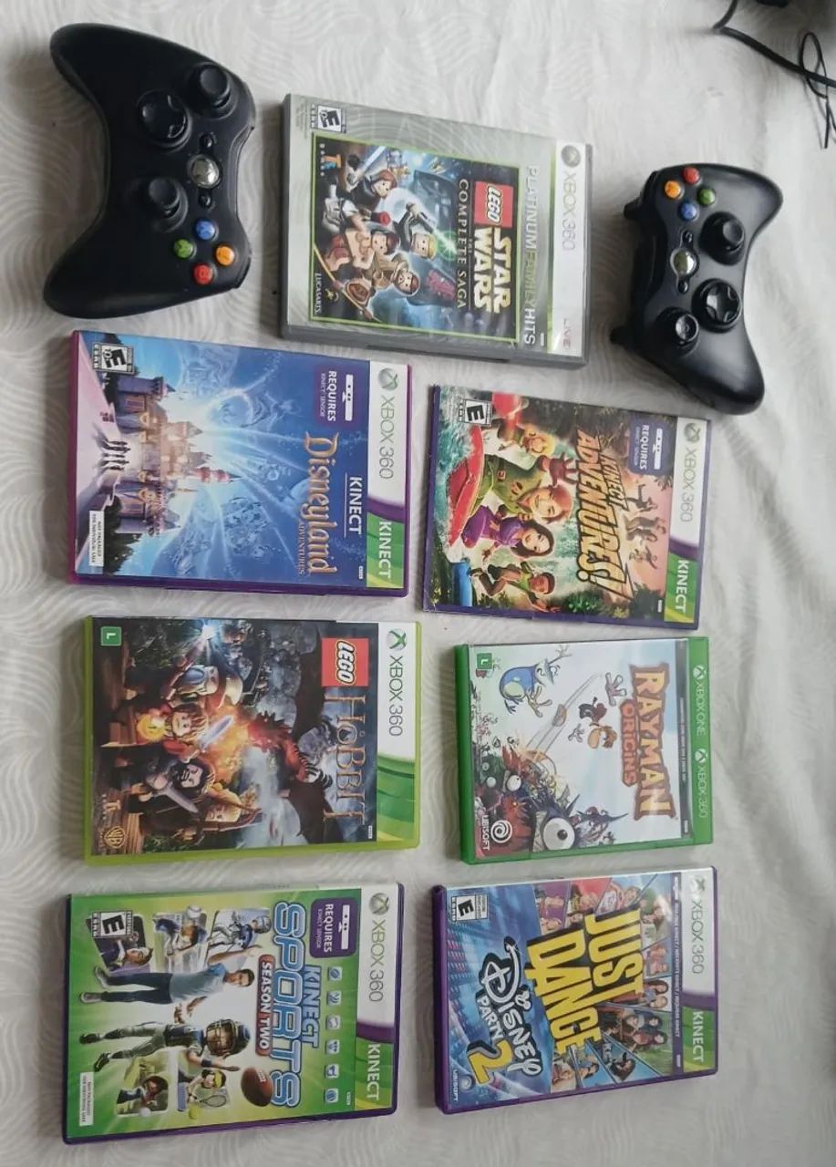 X box + kinect + 2 controles + jogos - Foto 3