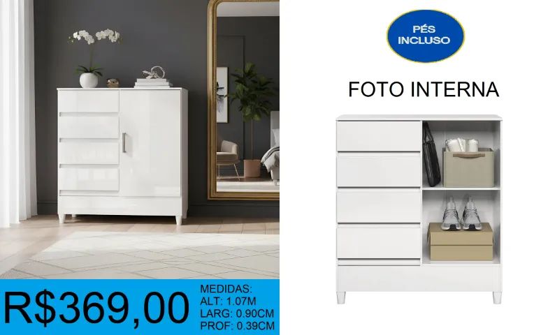 Comoda - compacta - Santos Andira- compre hoje e receba em até 72 horas 