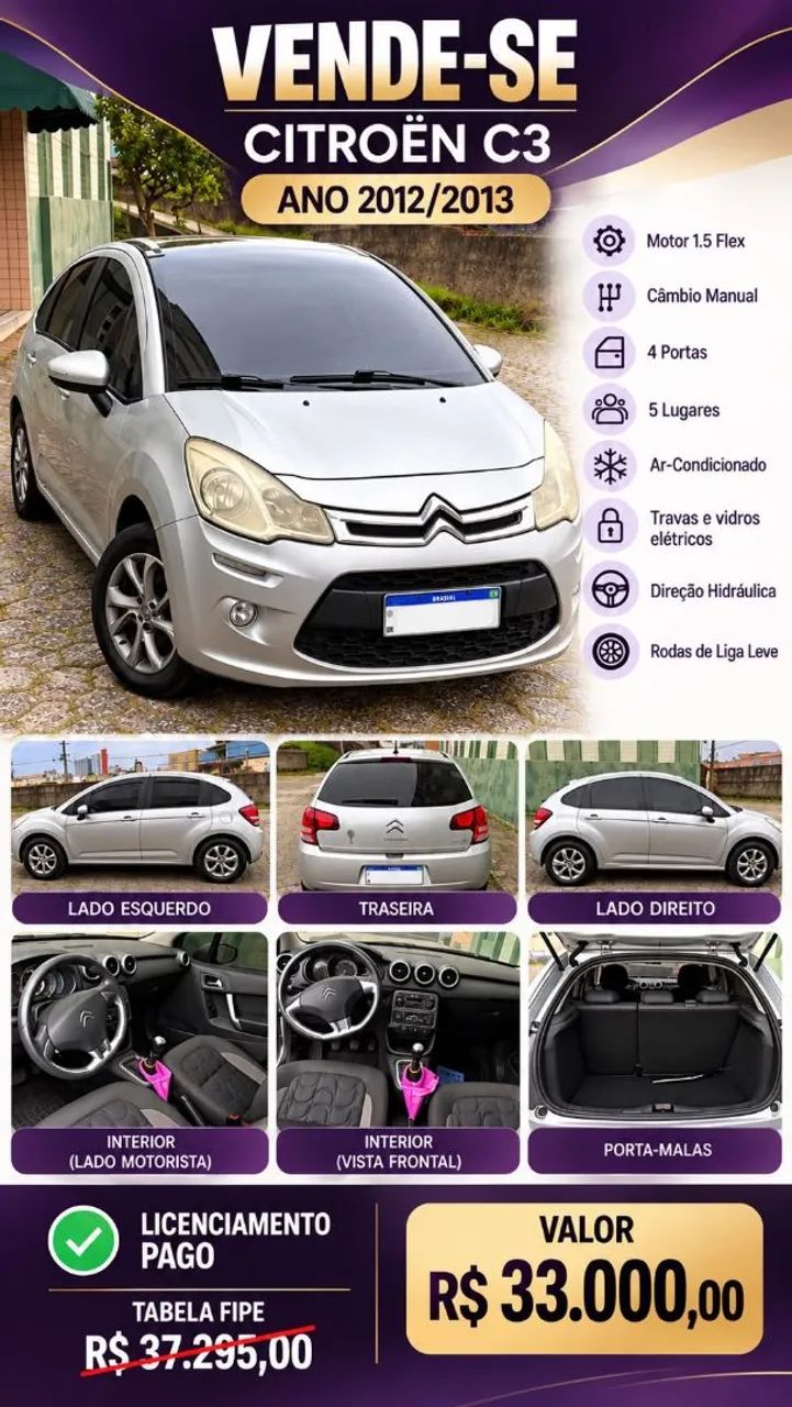 Citroën C3 C3 Tendance 1.5 Flex 8V 5p Mec. 2013