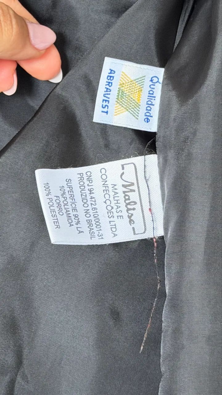 Casaco preto de lã Malise  - Foto 4