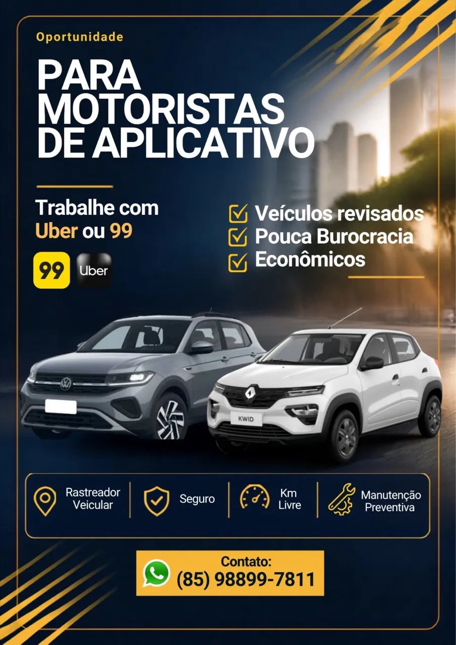 Locação de Veiculos para Aplicativo | Uber 99