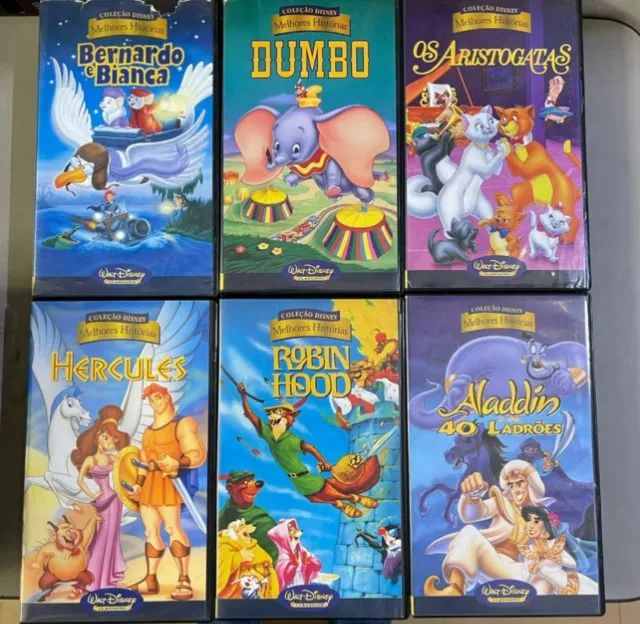 VHS disney varios titulos rei leao pequena sereia sherek cinderela - Foto 5