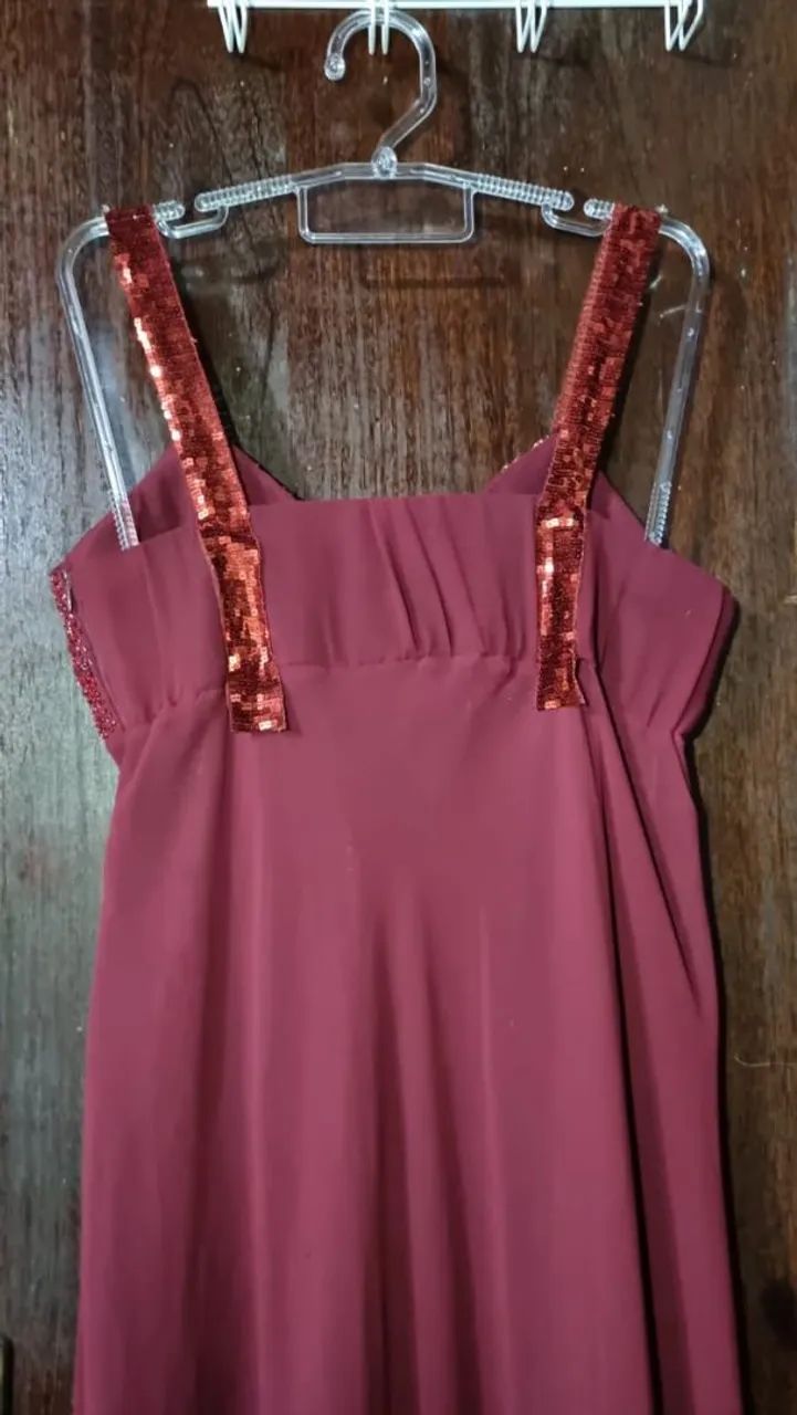 Vestido vinho festa  - Foto 5