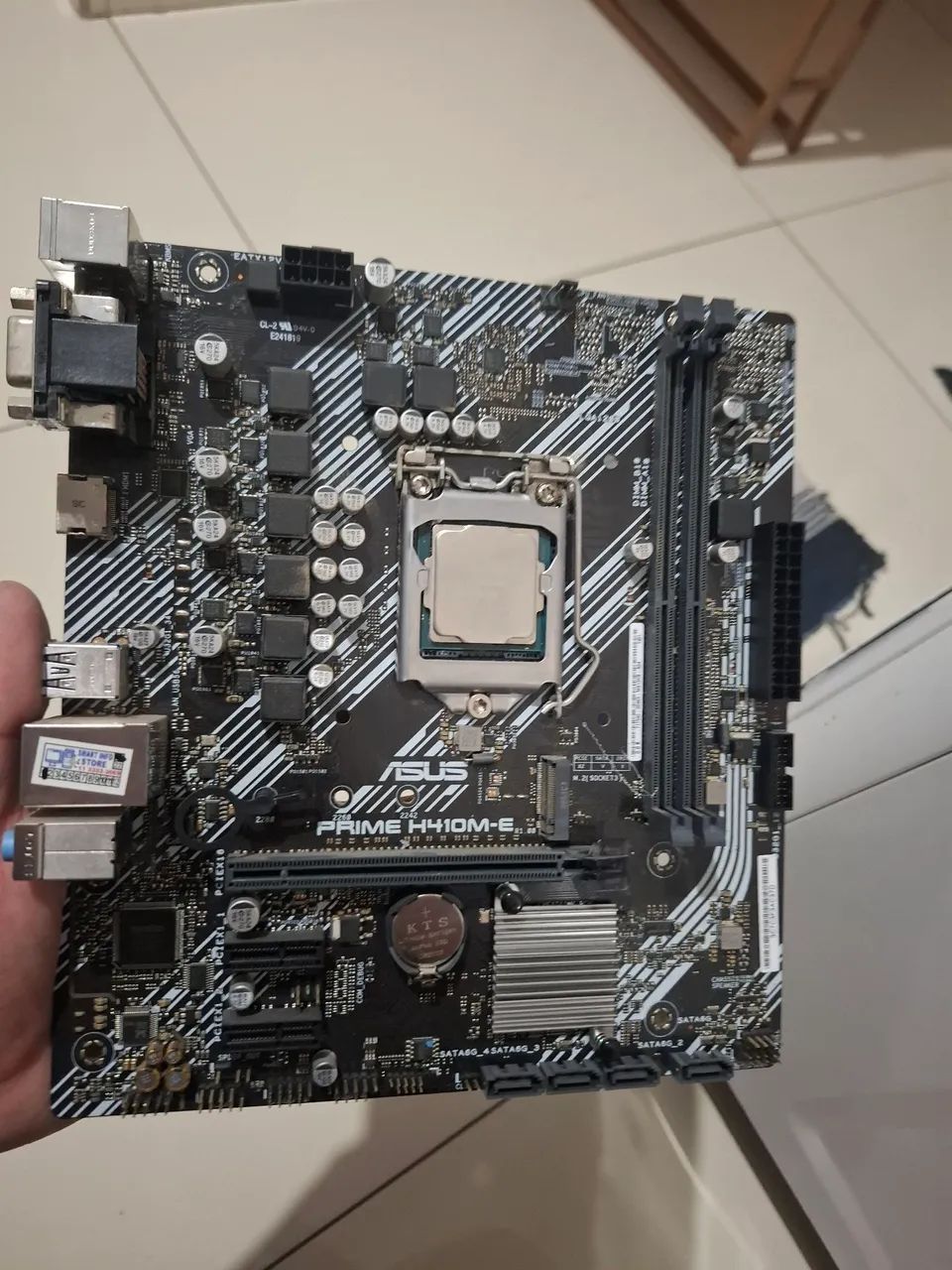 Processador e placa mãe - Core I3 10100F (sem cooler) + Asus prime H410M-E - Foto 2