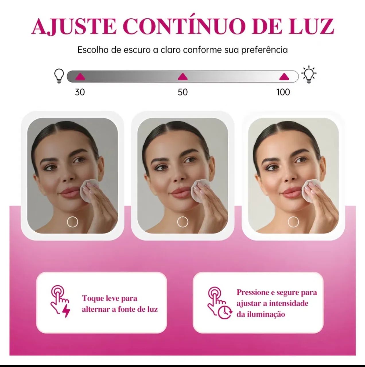 espelho de maquiagem com luz led - Foto 3