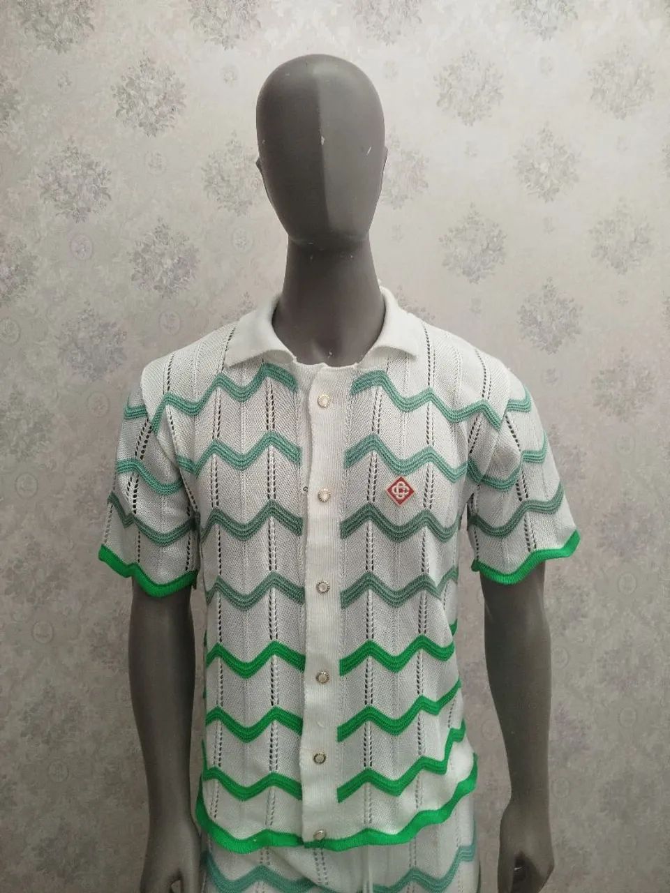 Conjunto tricô casablanca ondas Verdes  - Foto 2