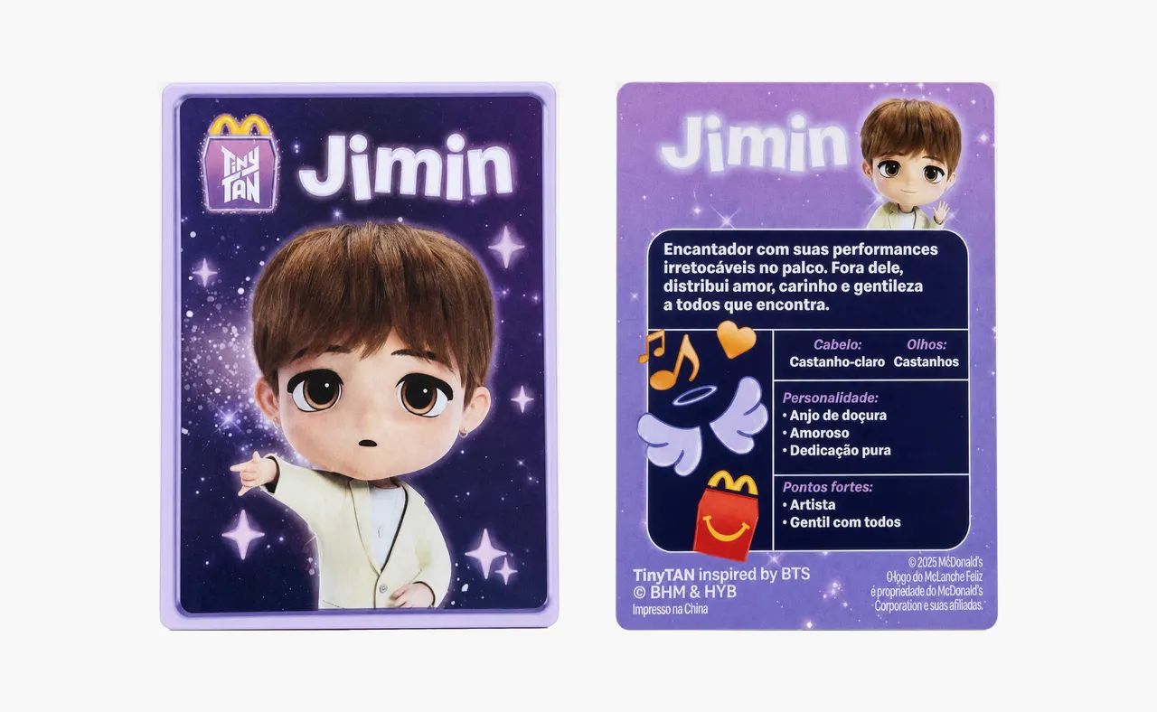 Jimin (edição Throwback) - BTS Tinytan Mcdonald's + Card - Foto 2