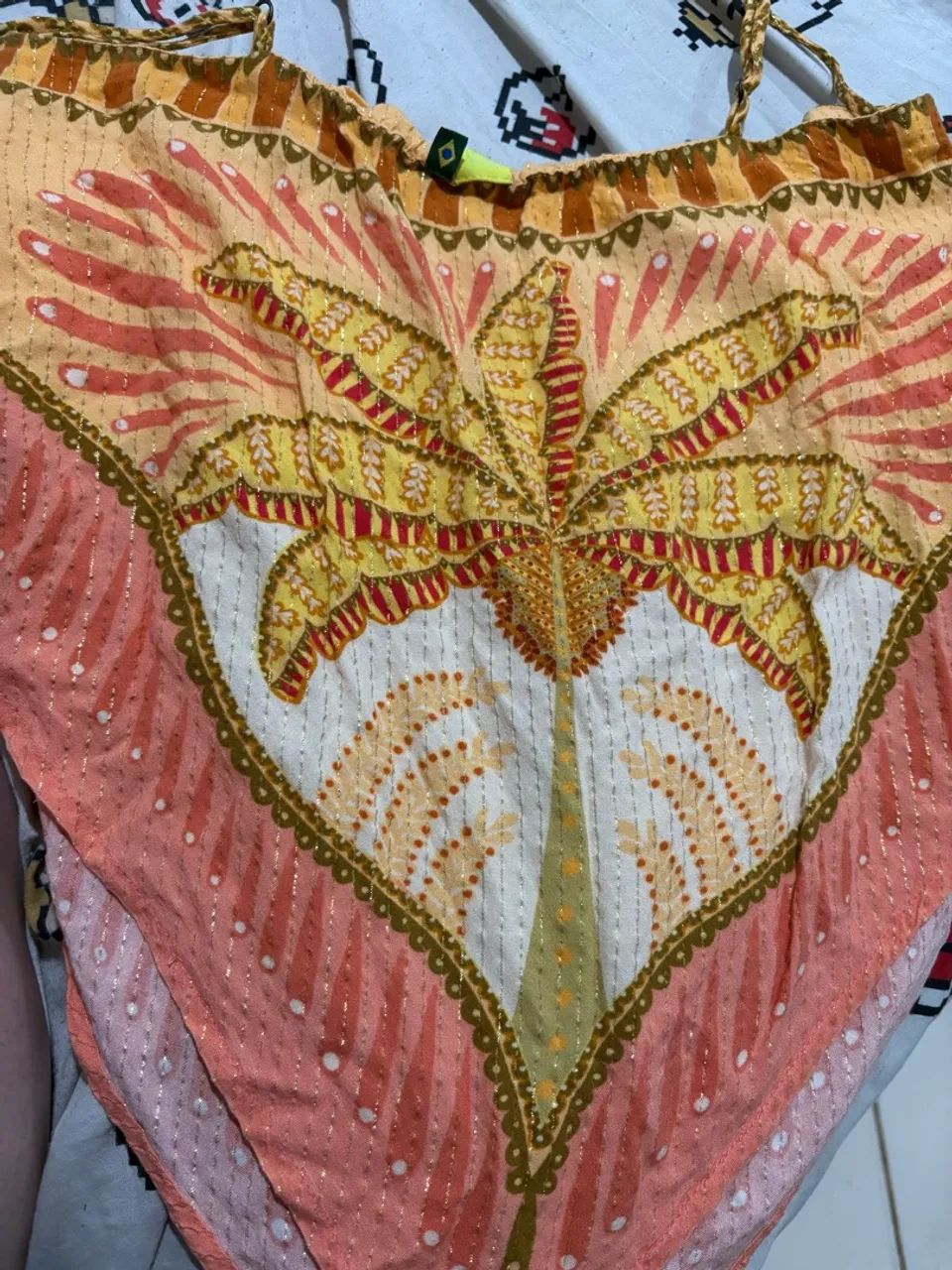 Blusa lenço farm com fios de lurex - Foto 4