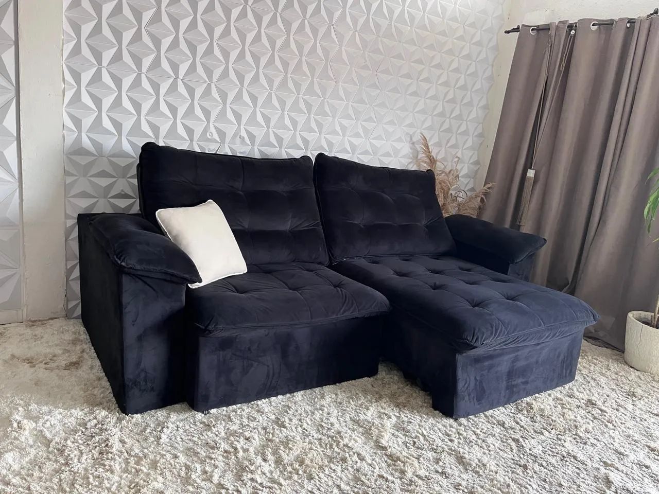 Sofá Retrátil e Reclinável semi novo  - Foto 4
