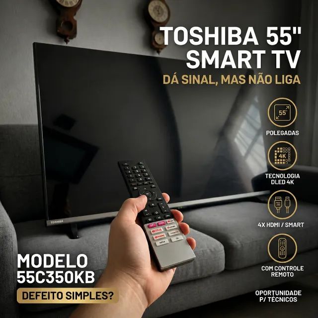 SMART TV TOSHIBA 55 - LED 4K - OPORTUNIDADE