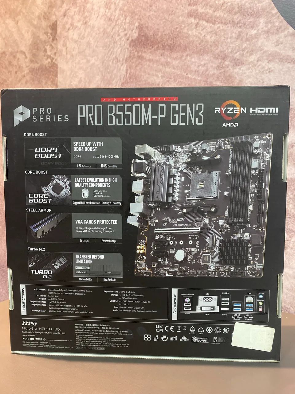 placa-mãe MSI PRO B550M-P GEN3 - Foto 2