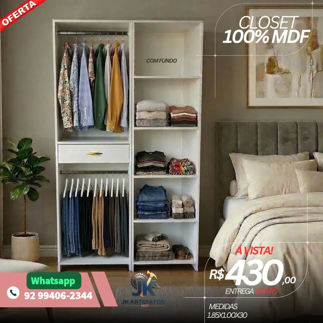Closet roupeiro 100% MDF - Foto 3