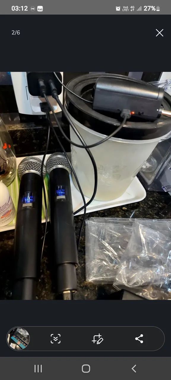 Sistema de Karaokê com Microfone - Foto 3