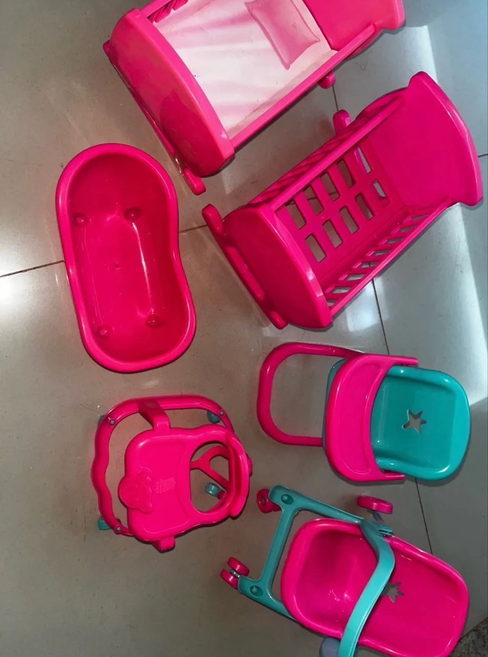 kit 7 peças acessórios para bonecas  - Foto 5