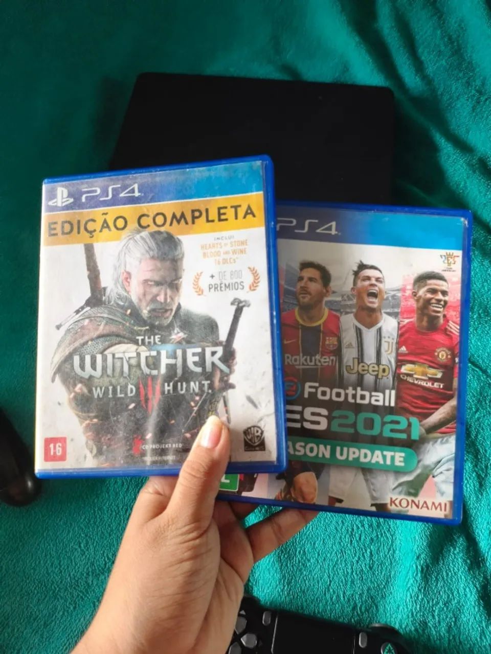 PS4 slim + 2 controles e 2 jogos - Foto 3