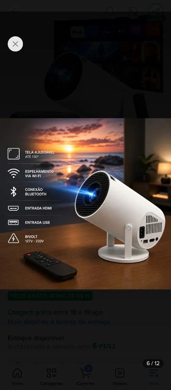 Kit projetor+ caixa de som - Foto 5