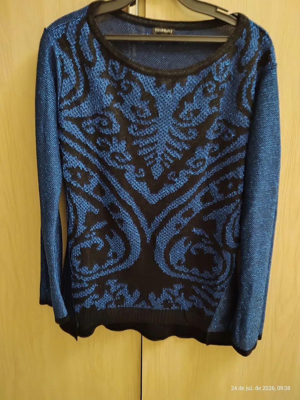 Blusa Le Lis Blanc azul/preto - Foto 2