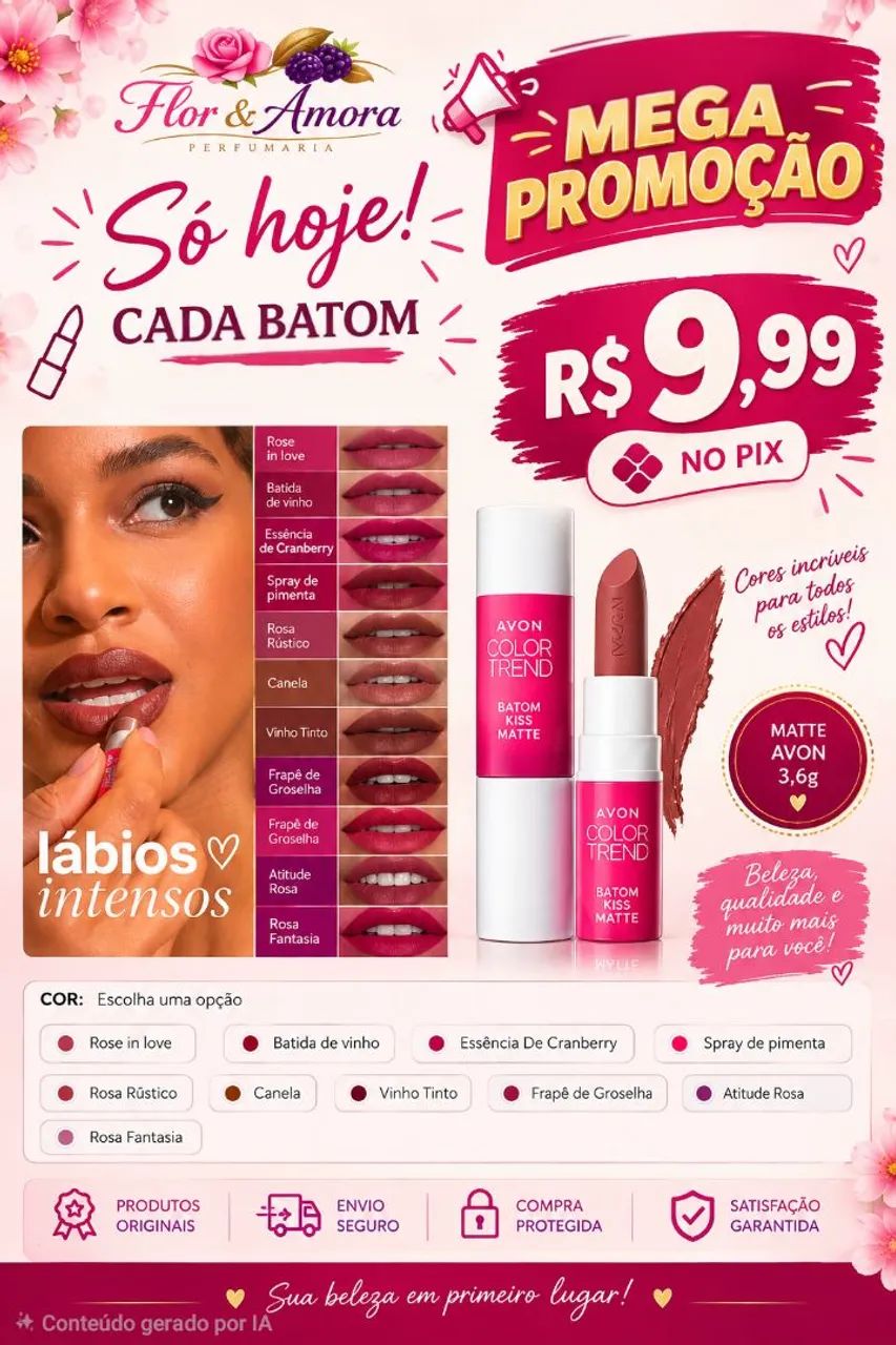 Mega promoção, Batom Avon kiss matte