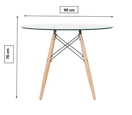 Mesa Eames Eiffel vidro  - Foto 2