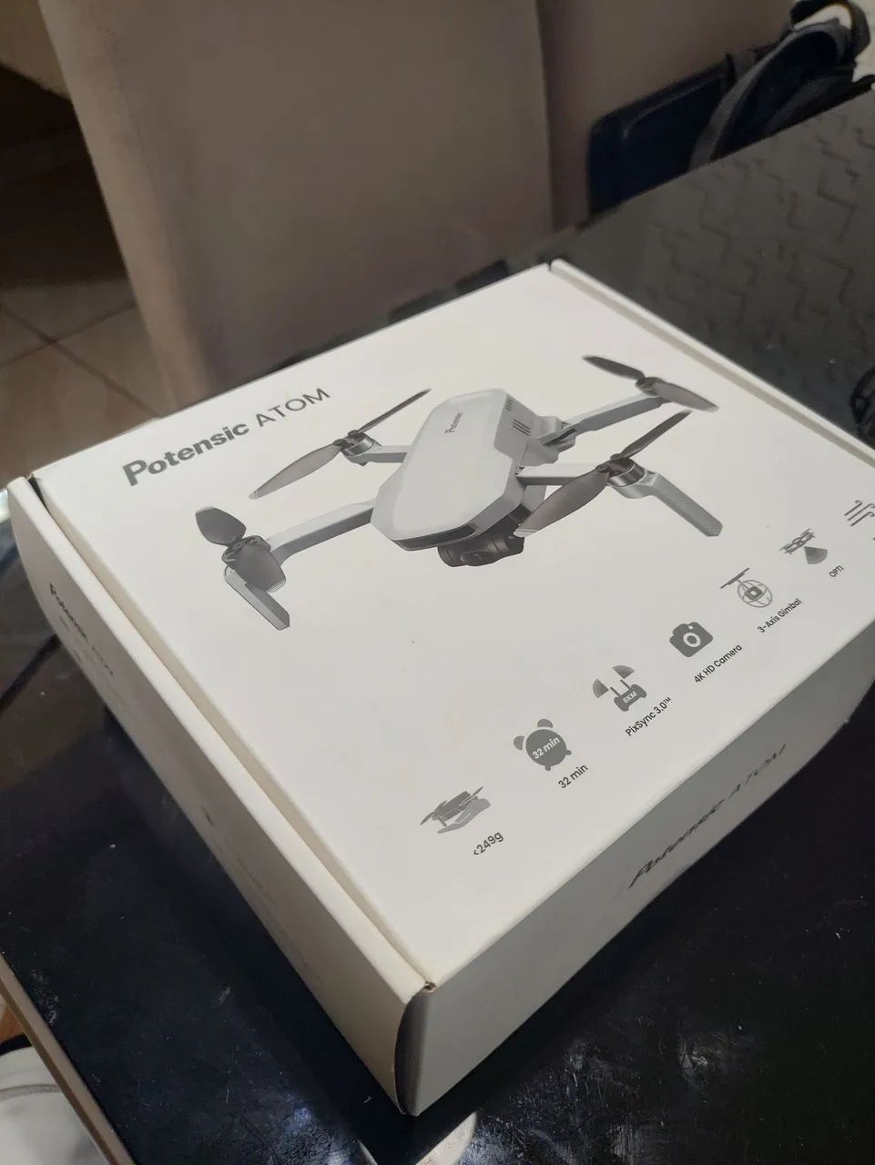Drone Potensic ATOM 4K com Gimbal 3 Eixos - Completo na Caixa