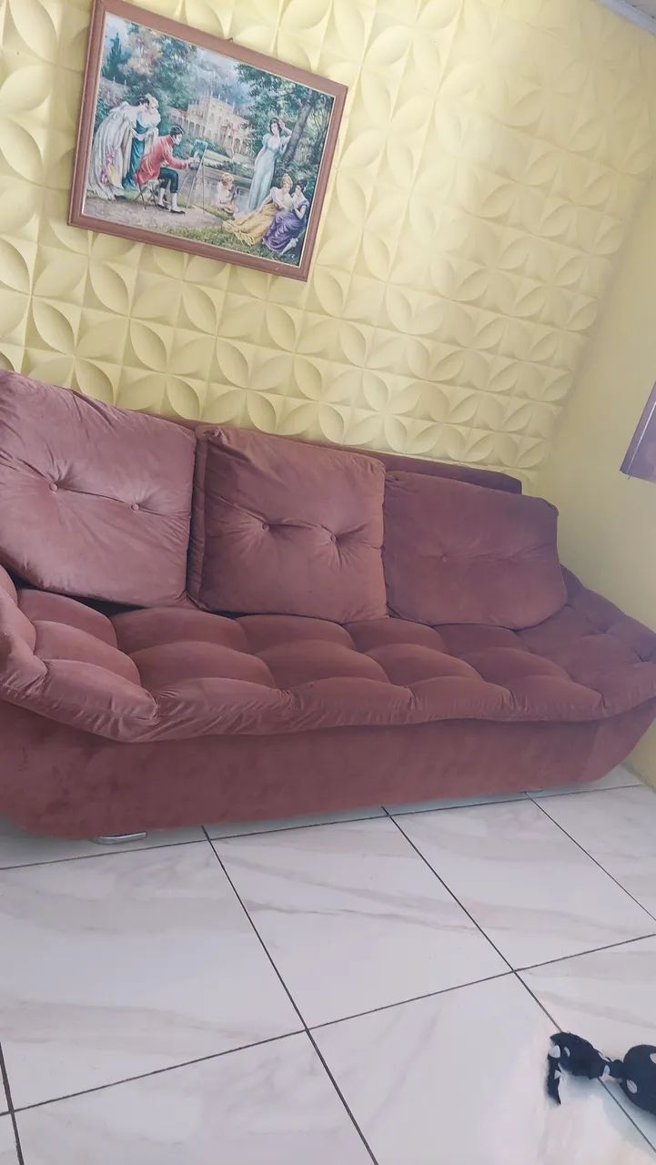 SOFÁ 3 LUGARES VELUDO - Foto 2