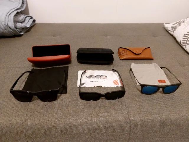 3 Óculos de Sol com Cases e Flanelas (Chillibeans e Ray-Ban) - Foto 2