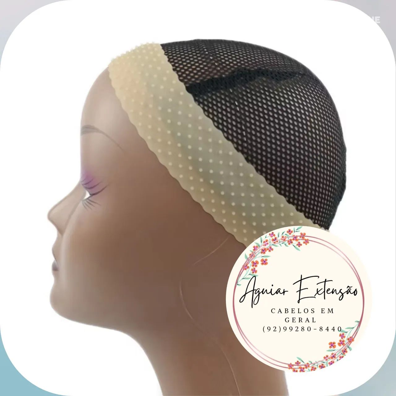 Faixa de silicone para fixação de perucas e lace