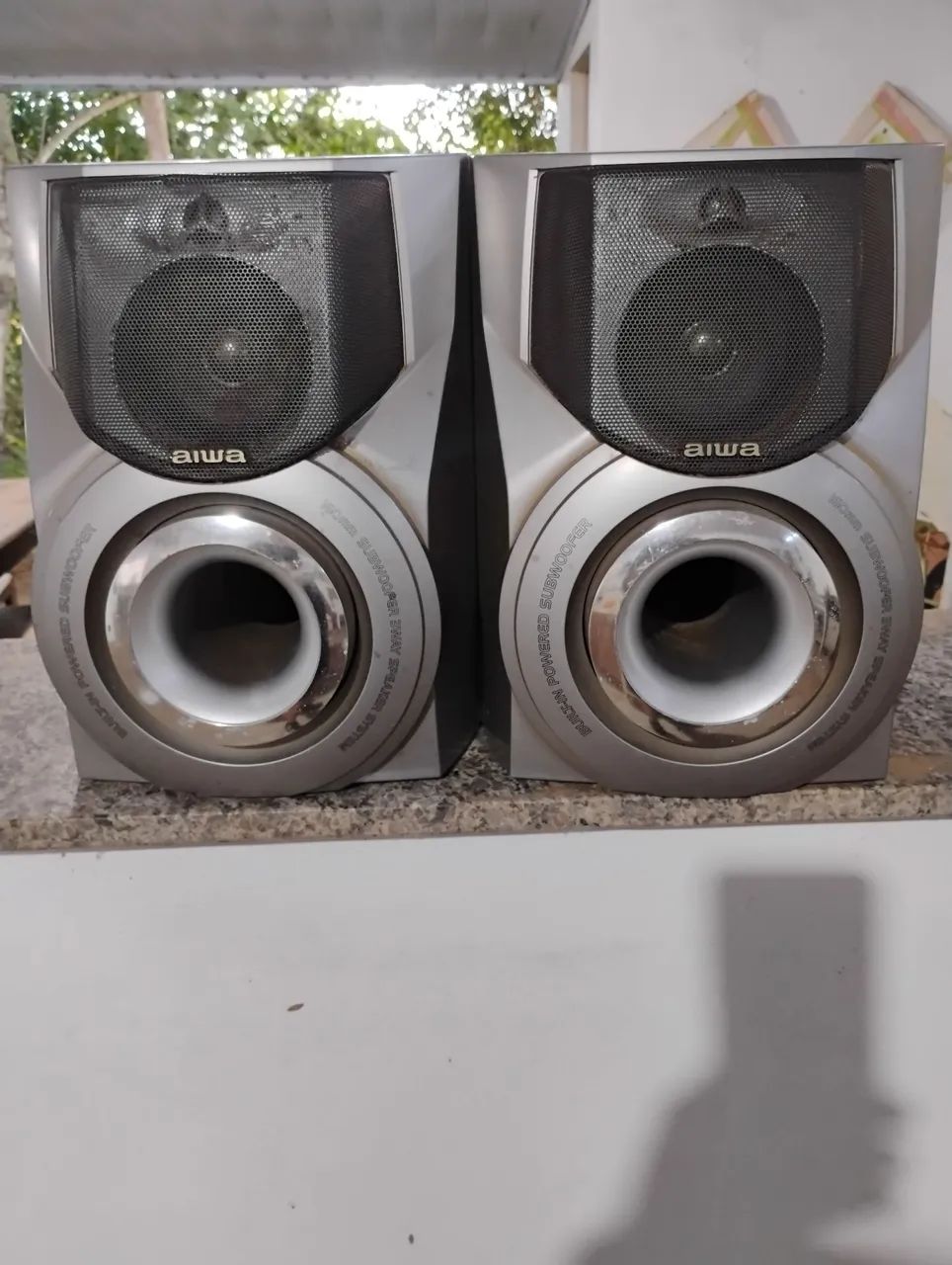 Caixa Aiwa nsx s777 funcionando perfeitamente com subwoofer 3vias
