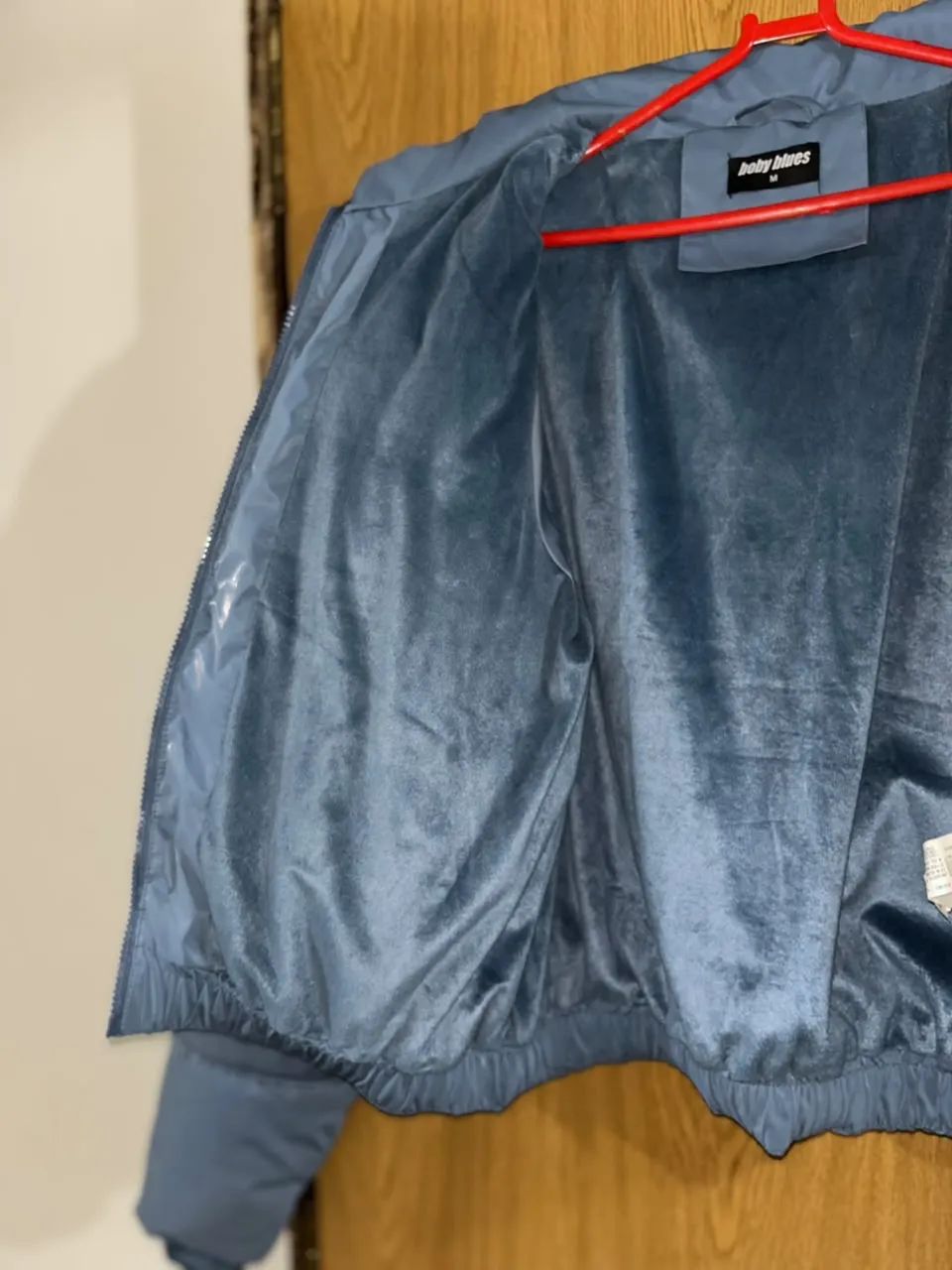 Casaco Puffer Acolchoado Azul Gola Alta - Boby Blues M - Foto 4