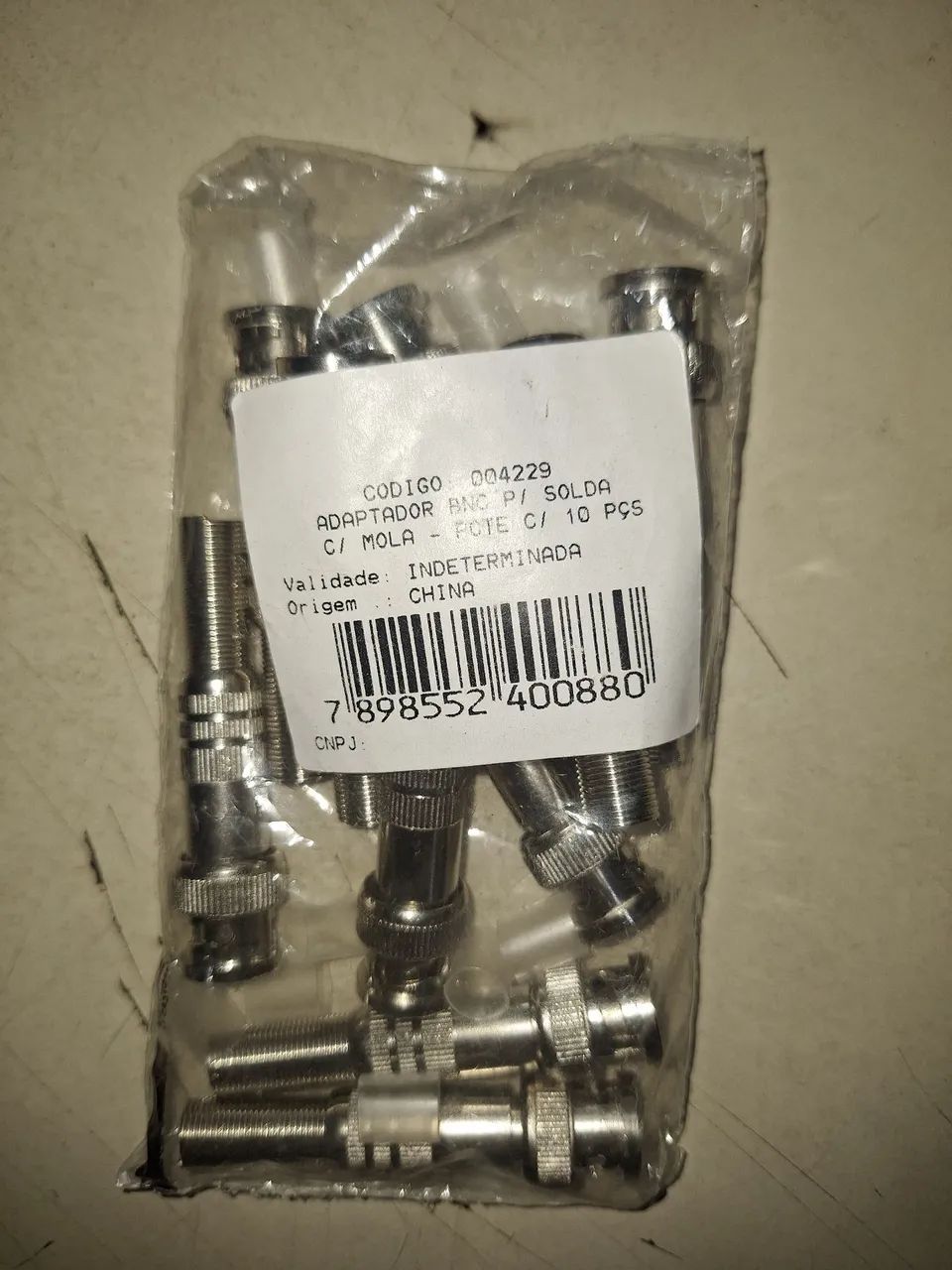 Adaptador BNC para solda com mola 