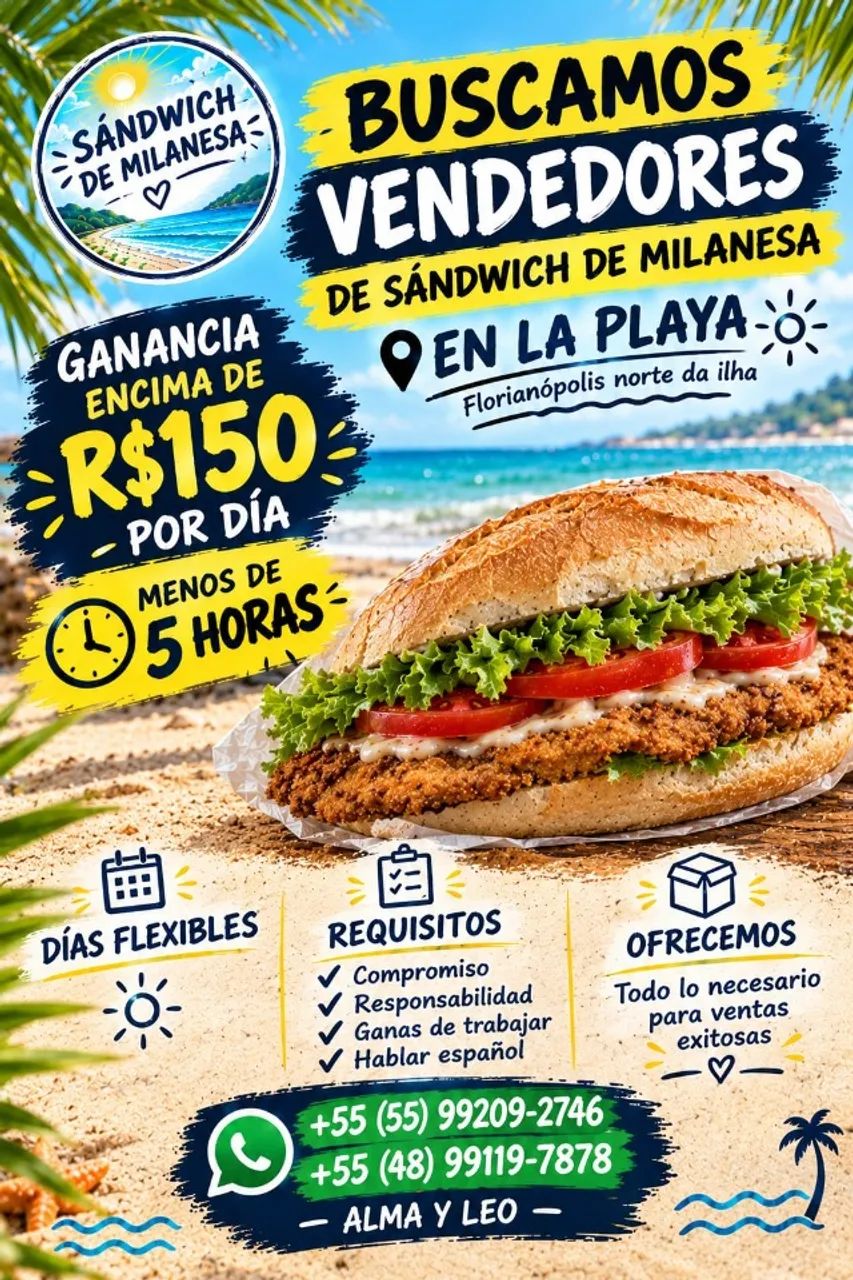 Emprego vendedor da praia 