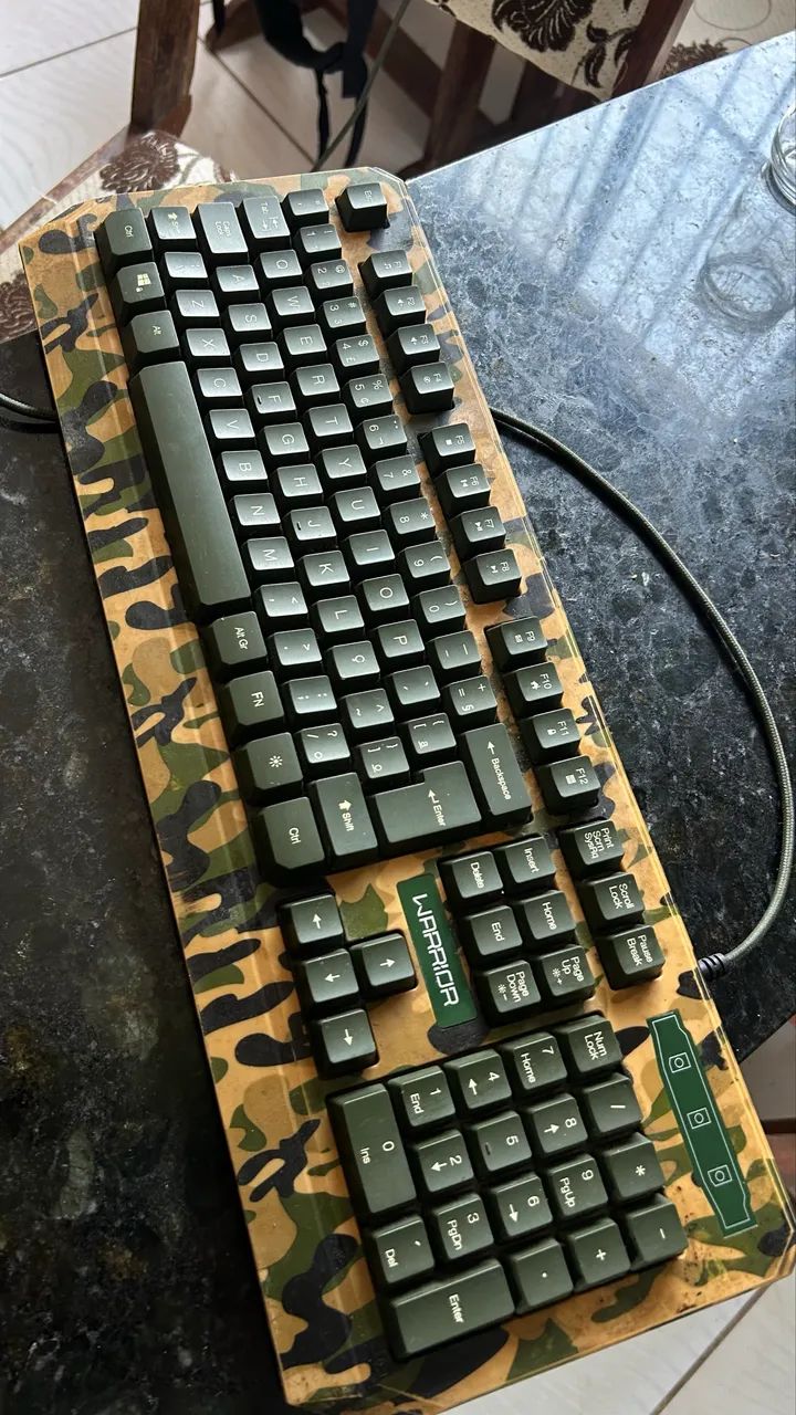 Teclado Gamer Warrior Camuflado - Foto 4