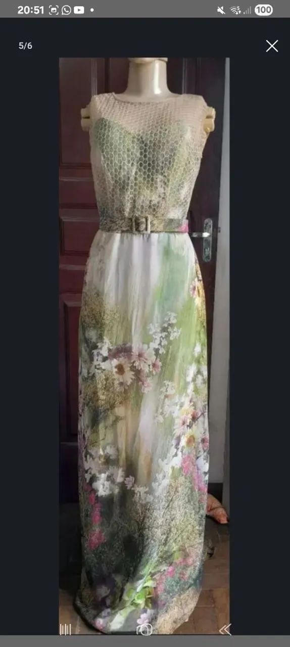 Lindo vestido estampado. 