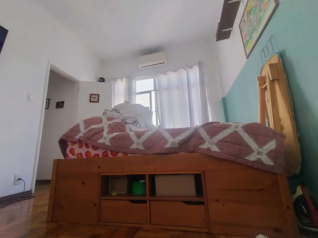Cama Queen Madeira maciça amêndoa  - Foto 4