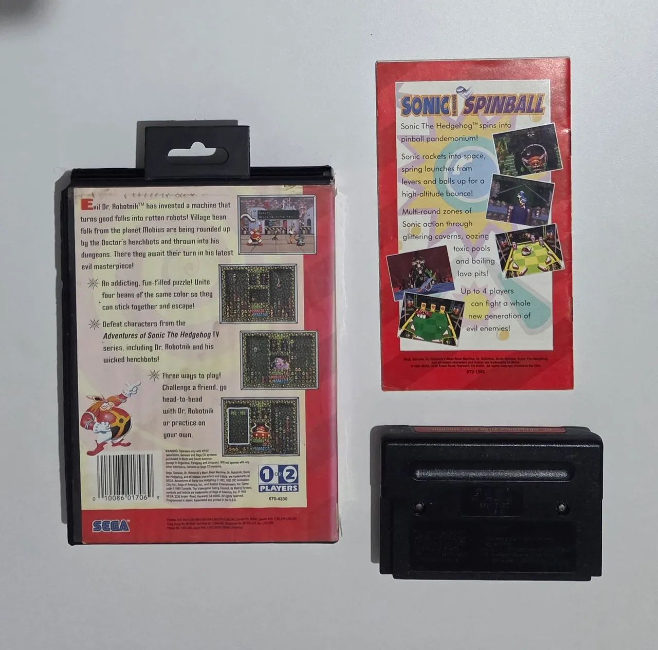 Jogo Dr. Robotnik's Mean Bean Machine original para Mega Drive - Foto 2
