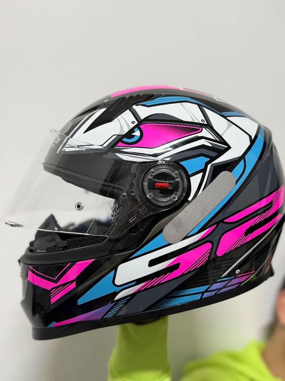 Capacete ls2 xdron rosa e roxo