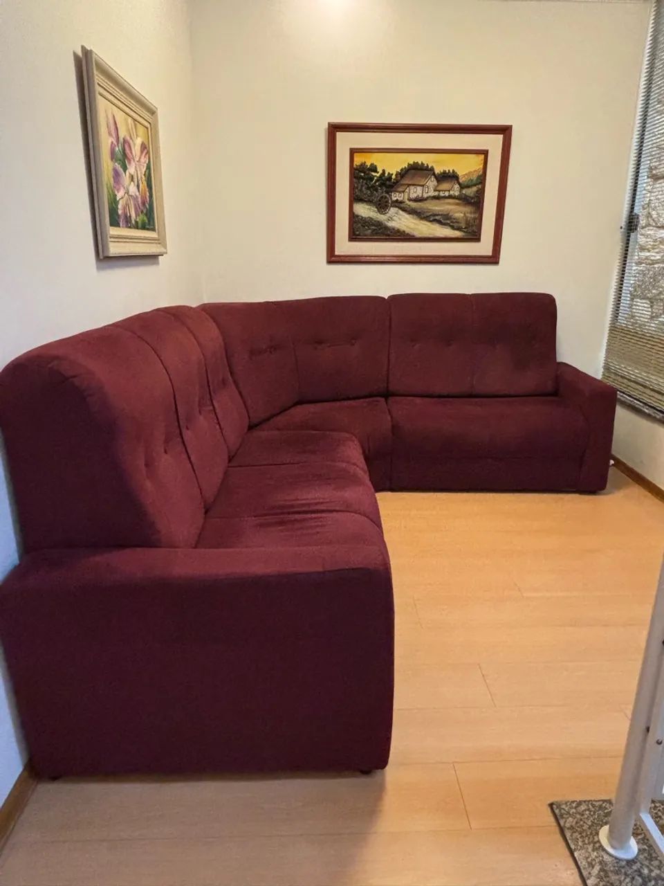 Sofá em L 6 lugares 