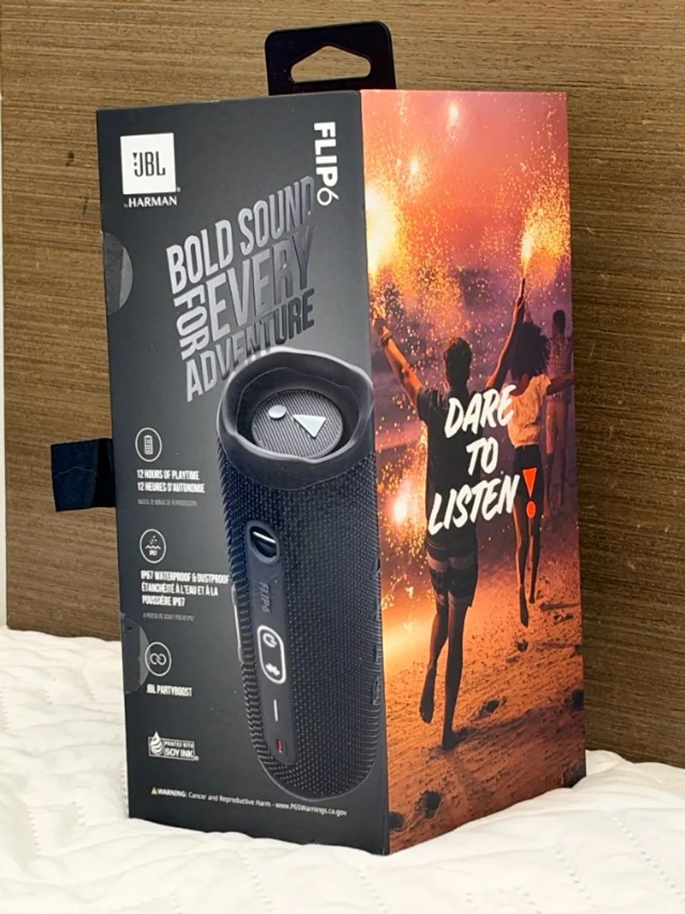 JBL Flip 6 Preta 30W Bluetooth IP67 - Nova Lacrada - Aparelhos de