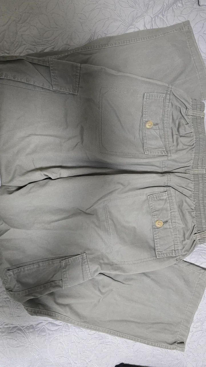 Calça cargo masculina cinza  - Foto 2