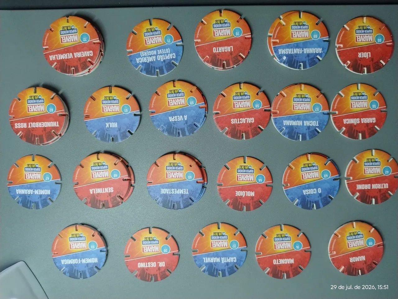Tazos Marvel