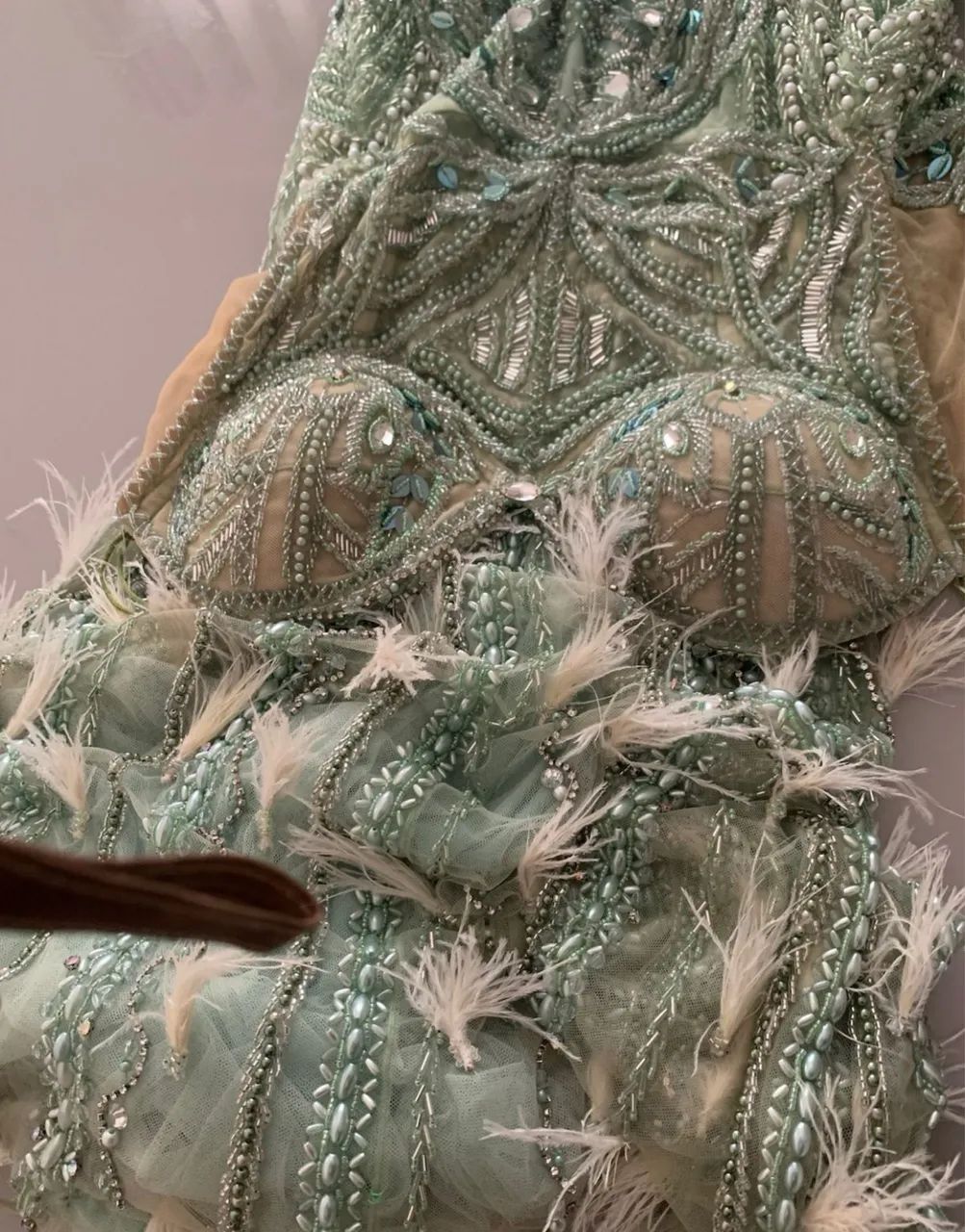 Vestido de Formatura Verde todo Bordado com Pedrarias. - Foto 4