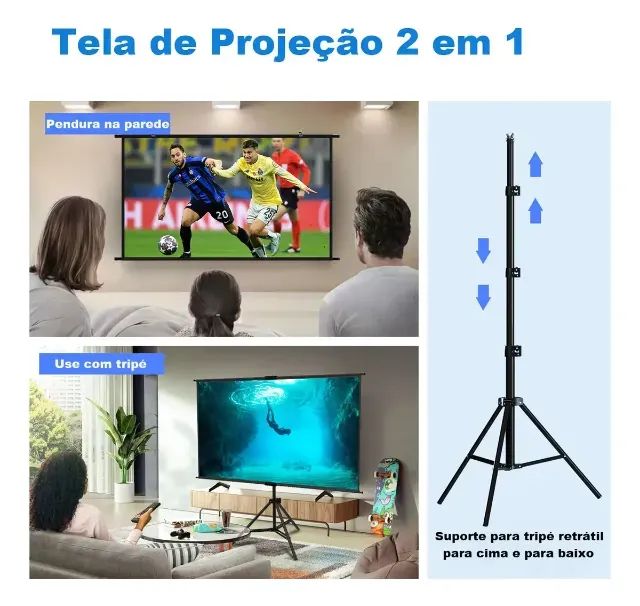 Tela de Projeção 120 polegadas - Foto 4
