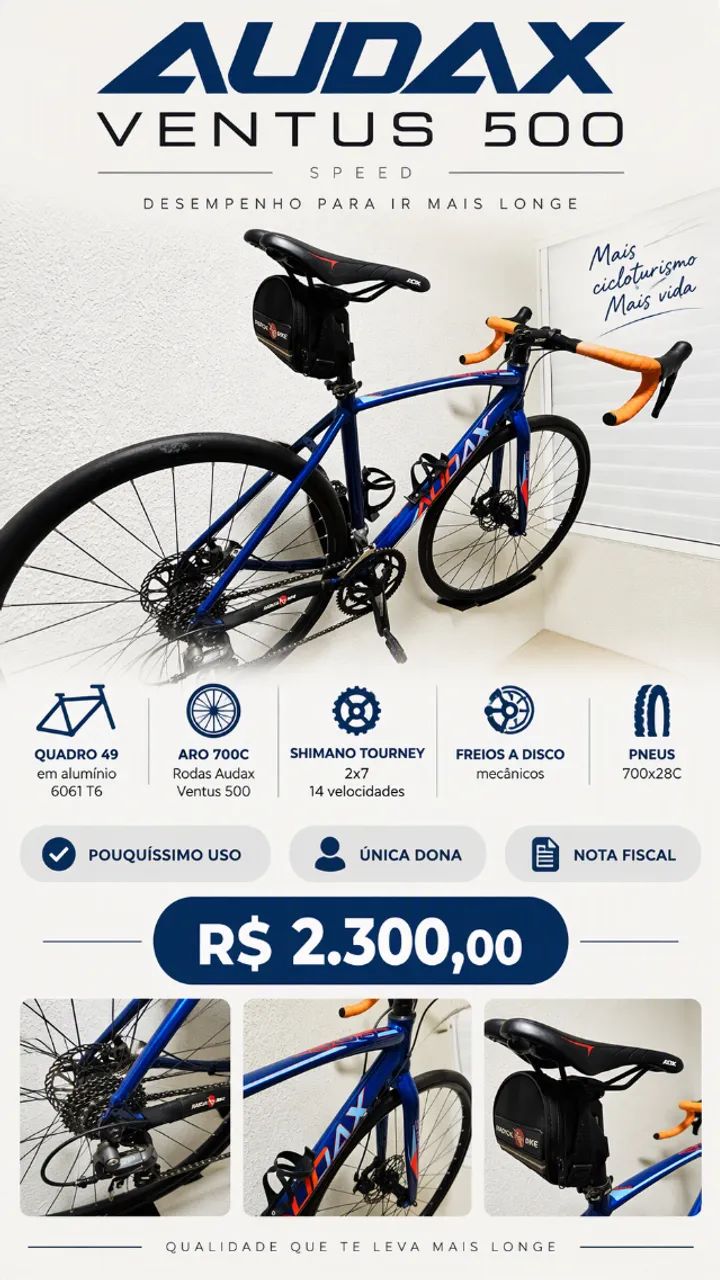 Bicicleta Speed Audax 49 - Foto 2