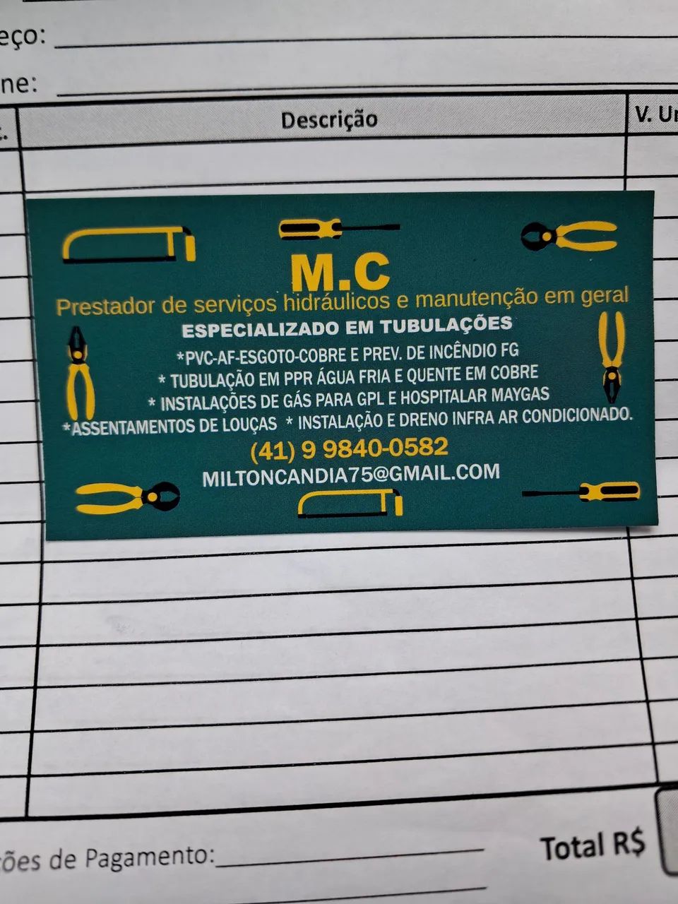 Mc hidraulica . * milton