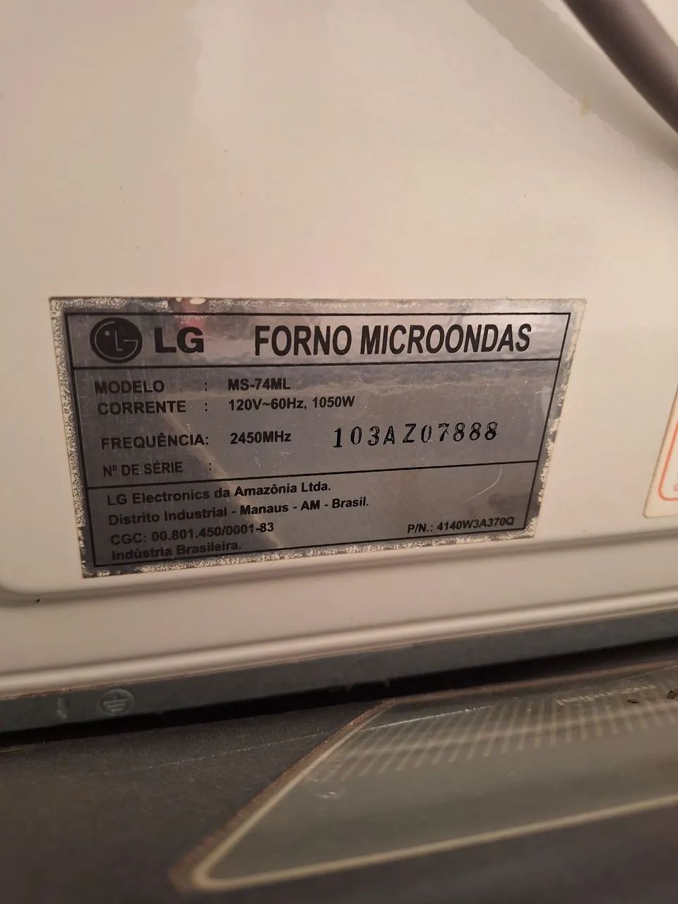 Micro-Ondas LG modelo MS74ML 20L  - Foto 5