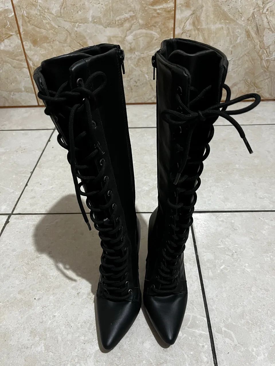 Bota feminina couro 