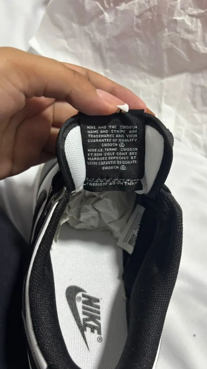tênis nike dunk low retro preto e branco - Foto 2